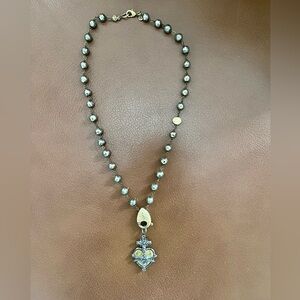 Waxing Poetic necklace with removable charm